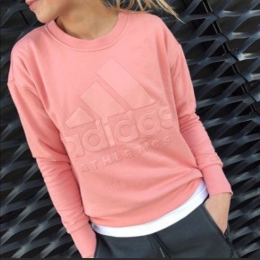 Adidas Blush Pink Logo Crewneck Sweatshirt